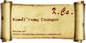 Komáromy Csongor névjegykártya