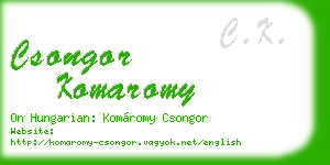 csongor komaromy business card