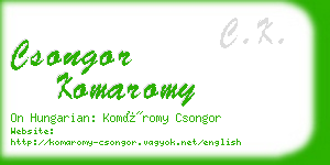csongor komaromy business card